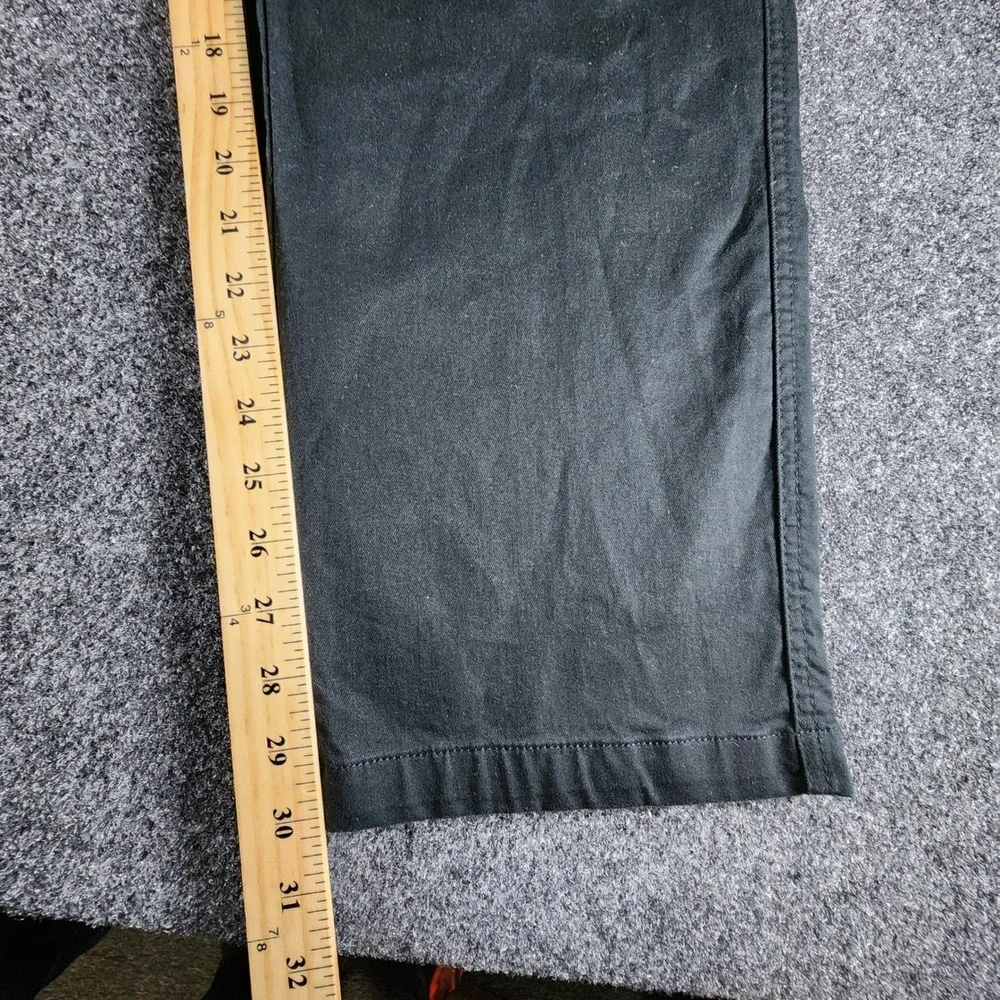 SCOTTeVEST Hidden Cargo Pants Mens 38x32 Black Travel Chino Cotton Blend Stretch